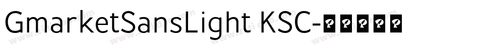 GmarketSansLight KSC字体转换